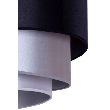 Duolla - Plafondlamp TRIO 3xE27/15W/230V diameter 60 cm zwart/zilver