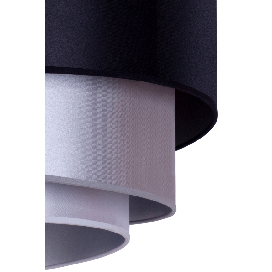 Duolla - Plafondlamp TRIO 3xE27/15W/230V diameter 60 cm zwart/zilver