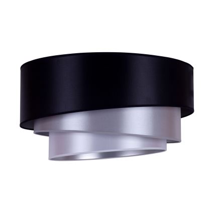 Duolla - Plafondlamp TRIO 3xE27/15W/230V diameter 60 cm zwart/zilver