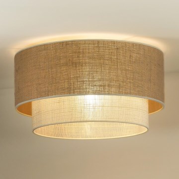 Duolla - Plafondlamp YUTE BOHO 1xE27/15W/230V diameter 45 cm bruin/crème