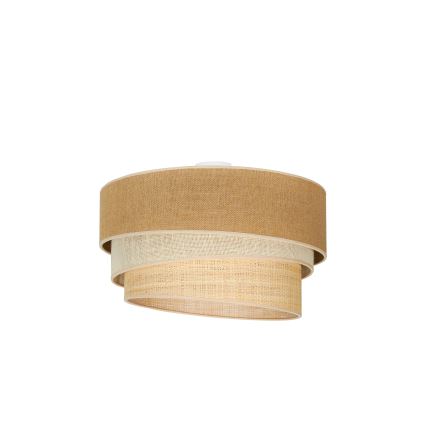 Duolla - Plafondlamp YUTE TRIO 3xE27/15W/230V diameter 60 cm bruin/grijs/beige