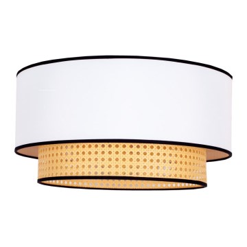 Duolla - Plafonnier BOHO 1xE27/15W/230V d. 45 cm blanc/rotin