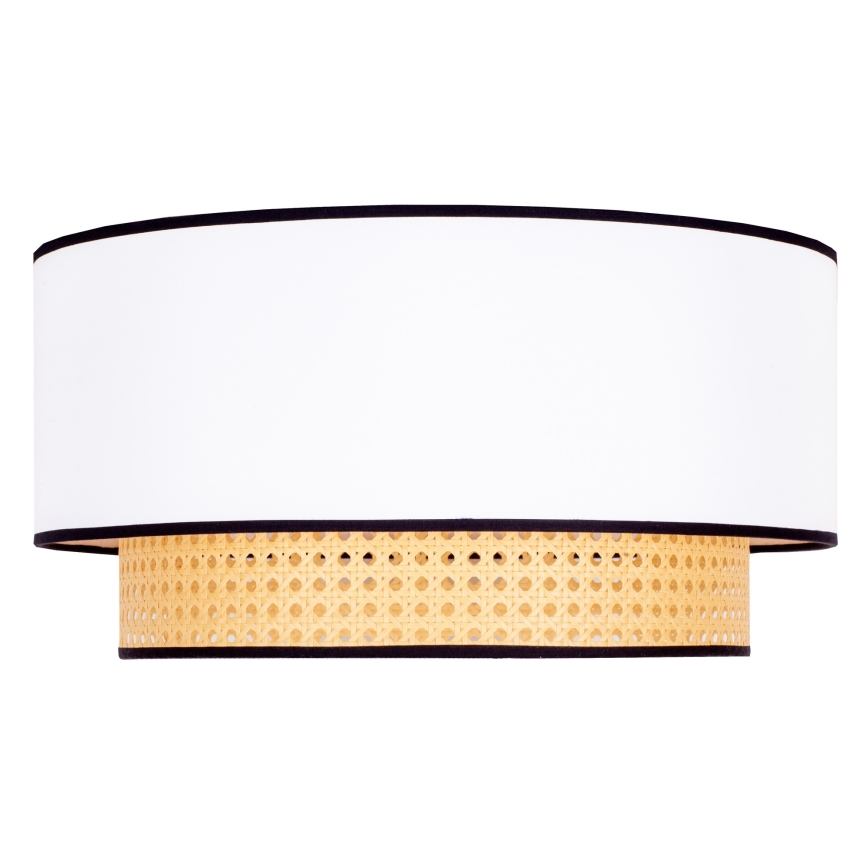 Duolla - Plafonnier BOHO 1xE27/15W/230V d. 45 cm blanc/rotin