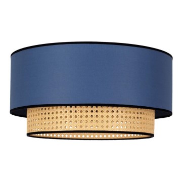Duolla - Plafonnier BOHO 1xE27/15W/230V d. 45 cm bleu/rotin