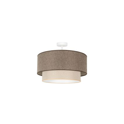 Duolla - Plafonnier BOHO ECO RECYCLING 1xE27/15W/230V d. 45 cm marron/crème