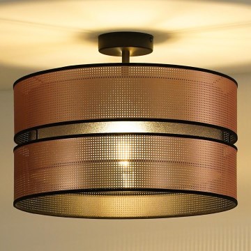 Duolla - Plafonnier COPPER SHINY 1xE27/15W/230V d. 40 cm cuivre/noir