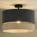 Duolla - Plafonnier DOUBLE 1xE27/15W/230V d. 40 cm gris