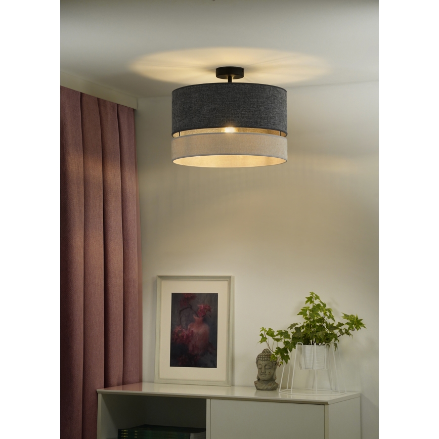 Duolla - Plafonnier DOUBLE 1xE27/15W/230V d. 40 cm gris