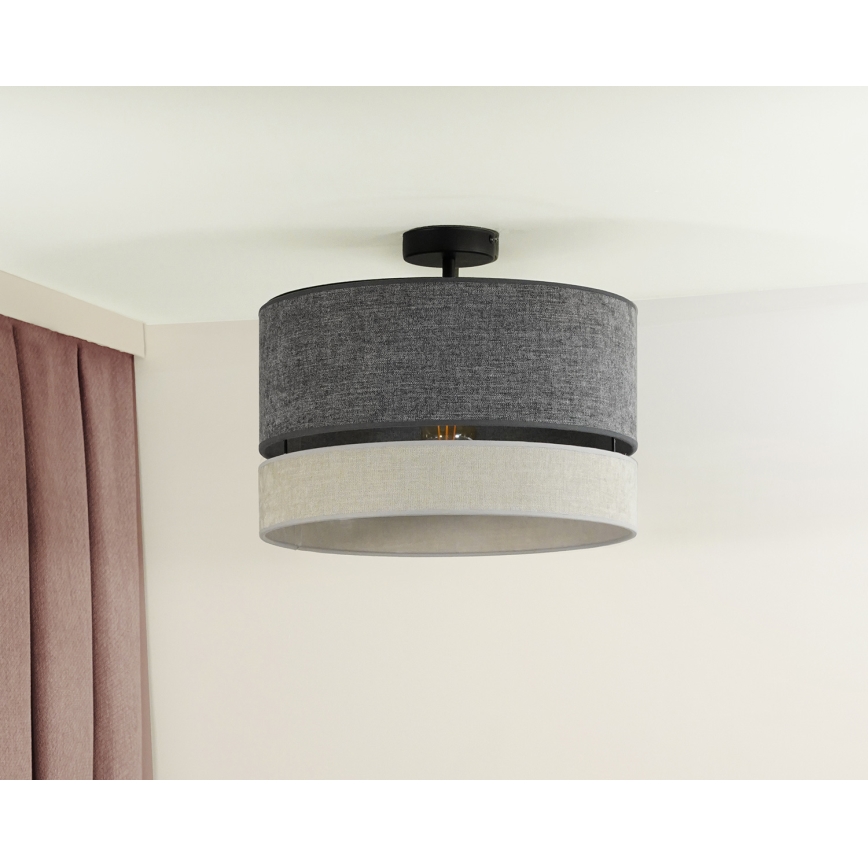 Duolla - Plafonnier DOUBLE 1xE27/15W/230V d. 40 cm gris