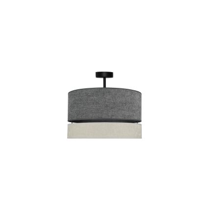 Duolla - Plafonnier DOUBLE 1xE27/15W/230V d. 40 cm gris