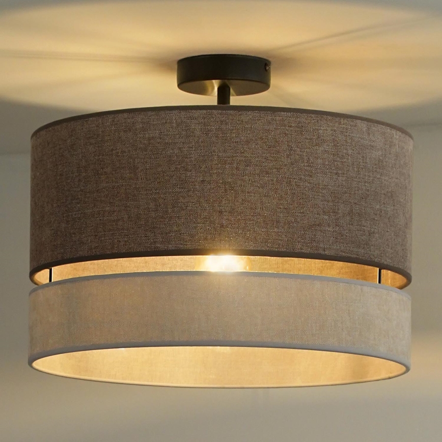 Duolla - Plafonnier DOUBLE 1xE27/15W/230V d. 40 cm marron/gris