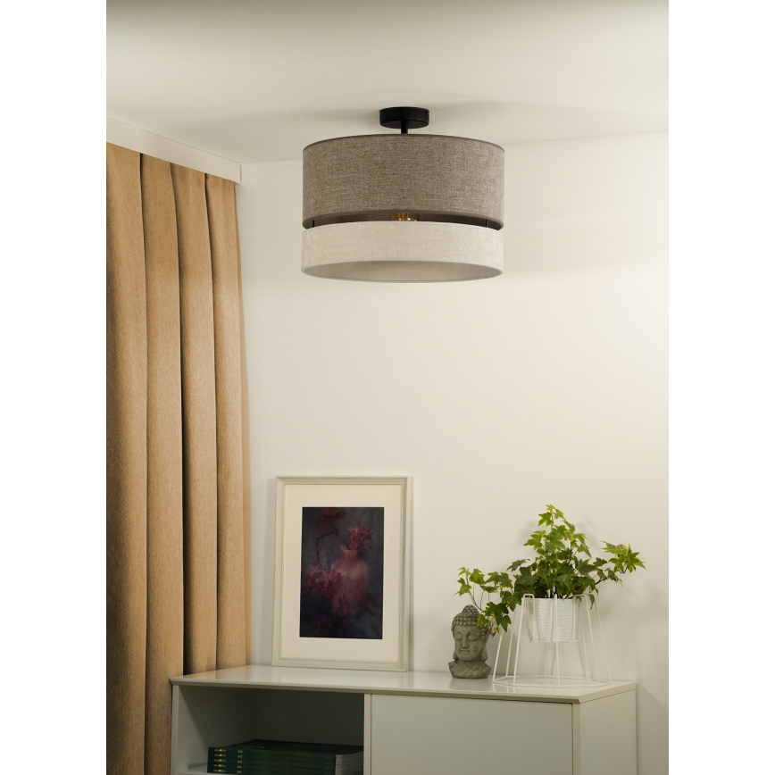 Duolla - Plafonnier DOUBLE 1xE27/15W/230V d. 40 cm marron/gris
