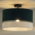Duolla - Plafonnier DOUBLE 1xE27/15W/230V d. 40 cm vert/gris