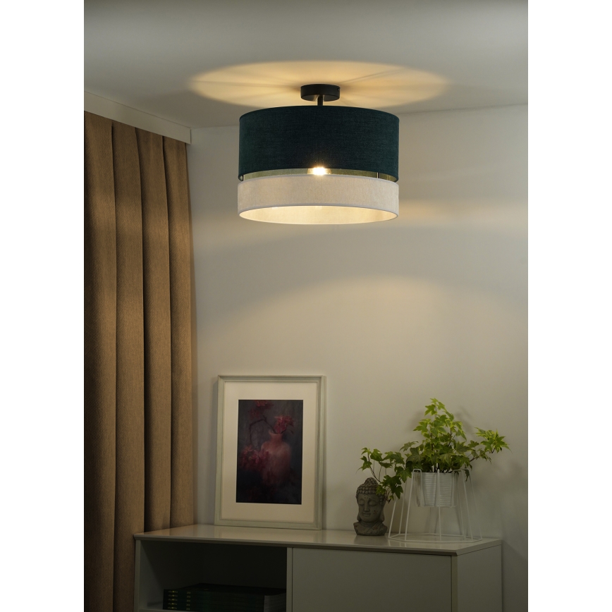 Duolla - Plafonnier DOUBLE 1xE27/15W/230V d. 40 cm vert/gris