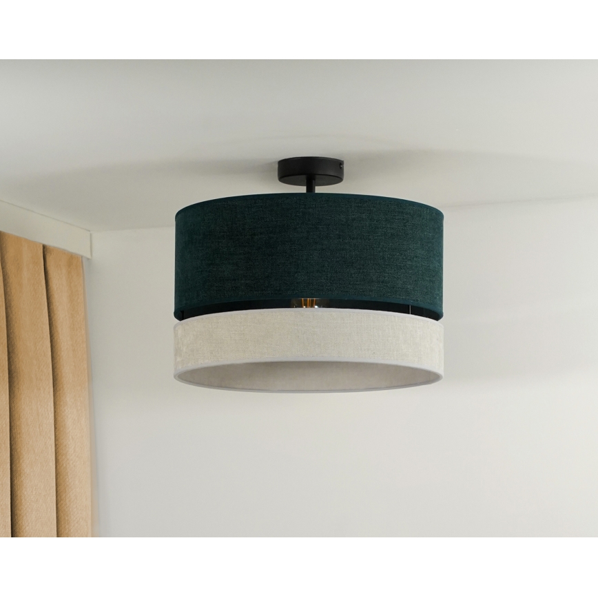 Duolla - Plafonnier DOUBLE 1xE27/15W/230V d. 40 cm vert/gris
