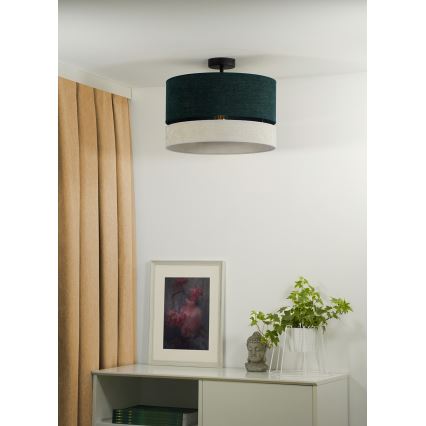 Duolla - Plafonnier DOUBLE 1xE27/15W/230V d. 40 cm vert/gris
