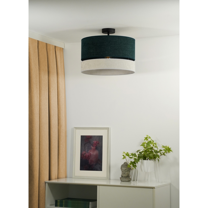 Duolla - Plafonnier DOUBLE 1xE27/15W/230V d. 40 cm vert/gris