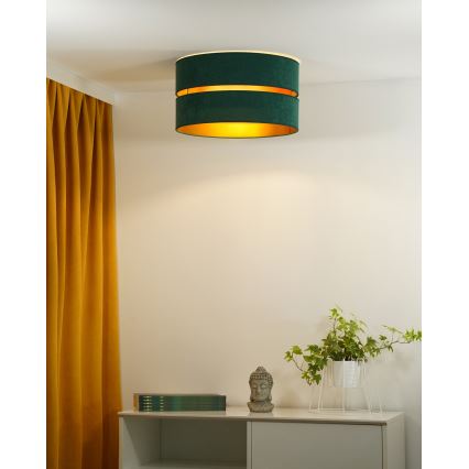 Duolla - Plafonnier DUO 1xE27/40W/230V d. 40 cm vert/doré
