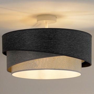 Duolla - Plafonnier KOBO 1xE27/15W/230V d. 45 cm gris/blanc