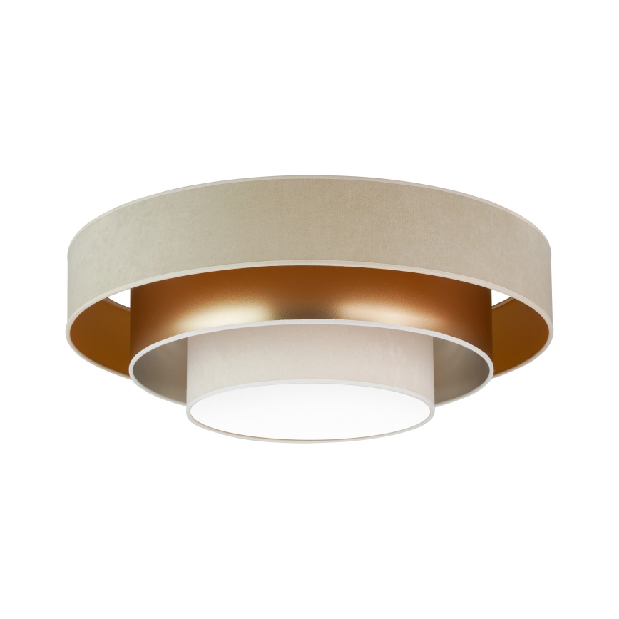 Duolla - Plafonnier LUNETA LED/26W/230V d. 60 cm 4000K beige/doré/crème