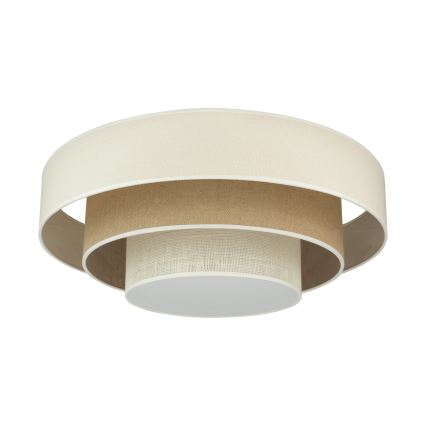 Duolla - Plafonnier LUNETA LED/26W/230V d. 60 cm 4000K crème/marron