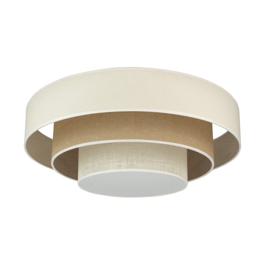 Duolla - Plafonnier LUNETA LED/26W/230V d. 60 cm 4000K crème/marron