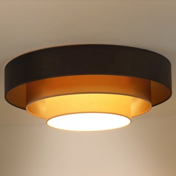 Duolla - Plafonnier LUNETA LED/26W/230V d. 60 cm 4000K marron/doré/crème