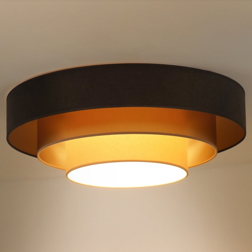 Duolla - Plafonnier LUNETA LED/26W/230V d. 60 cm 4000K marron/doré/crème
