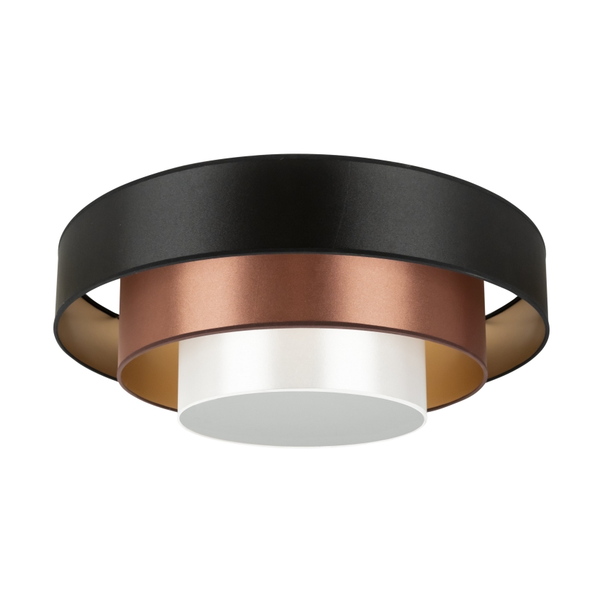 Duolla - Plafonnier LUNETA LED/26W/230V d. 60 cm 4000K noir/cuivre/blanc