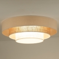 Duolla - Plafonnier LUNETA LED/26W/230V d. 60 cm 4000K rotin/beige/marron