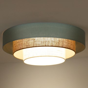 Duolla - Plafonnier LUNETA LED/26W/230V d. 60 cm 4000K turquoise/beige/crème