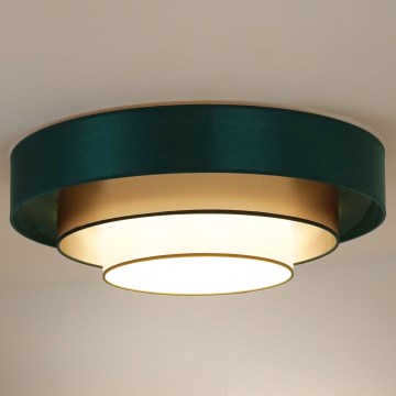Duolla - Plafonnier LUNETA LED/26W/230V d. 60 cm 4000K vert/doré/blanc