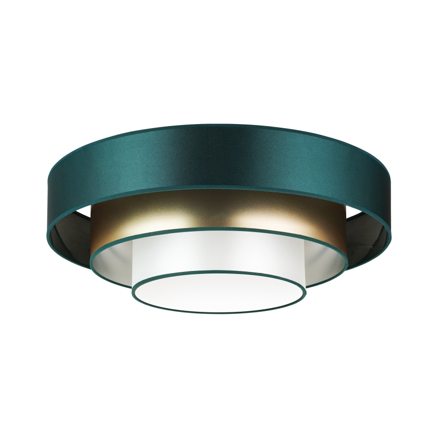 Duolla - Plafonnier LUNETA LED/26W/230V d. 60 cm 4000K vert/doré/blanc