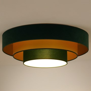 Duolla - Plafonnier LUNETA LED/26W/230V d. 60 cm 4000K vert/doré