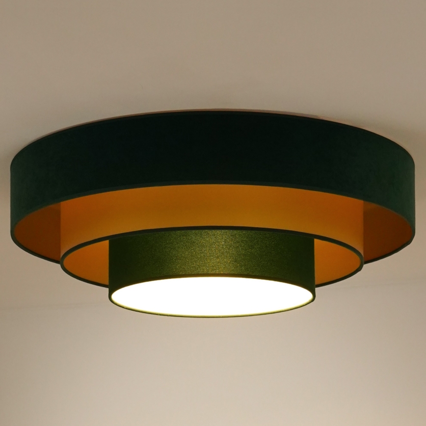 Duolla - Plafonnier LUNETA LED/26W/230V d. 60 cm 4000K vert/doré