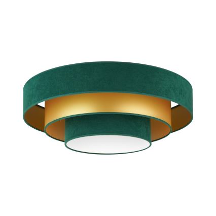 Duolla - Plafonnier LUNETA LED/26W/230V d. 60 cm 4000K vert/doré