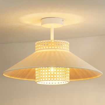 Duolla - Plafonnier RIO RATTAN 1xE27/15W/230V d. 45 cm beige/rotin