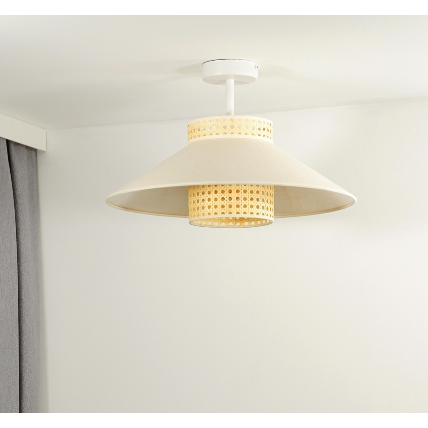 Duolla - Plafonnier RIO RATTAN 1xE27/15W/230V d. 45 cm beige/rotin