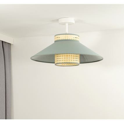 Duolla - Plafonnier RIO RATTAN 1xE27/15W/230V d. 45 cm vert/rotin