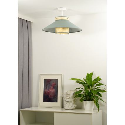 Duolla - Plafonnier RIO RATTAN 1xE27/15W/230V d. 45 cm vert/rotin