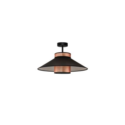 Duolla - Plafonnier RIO SHINY 1xE27/15W/230V d. 45 cm noir/cuivre