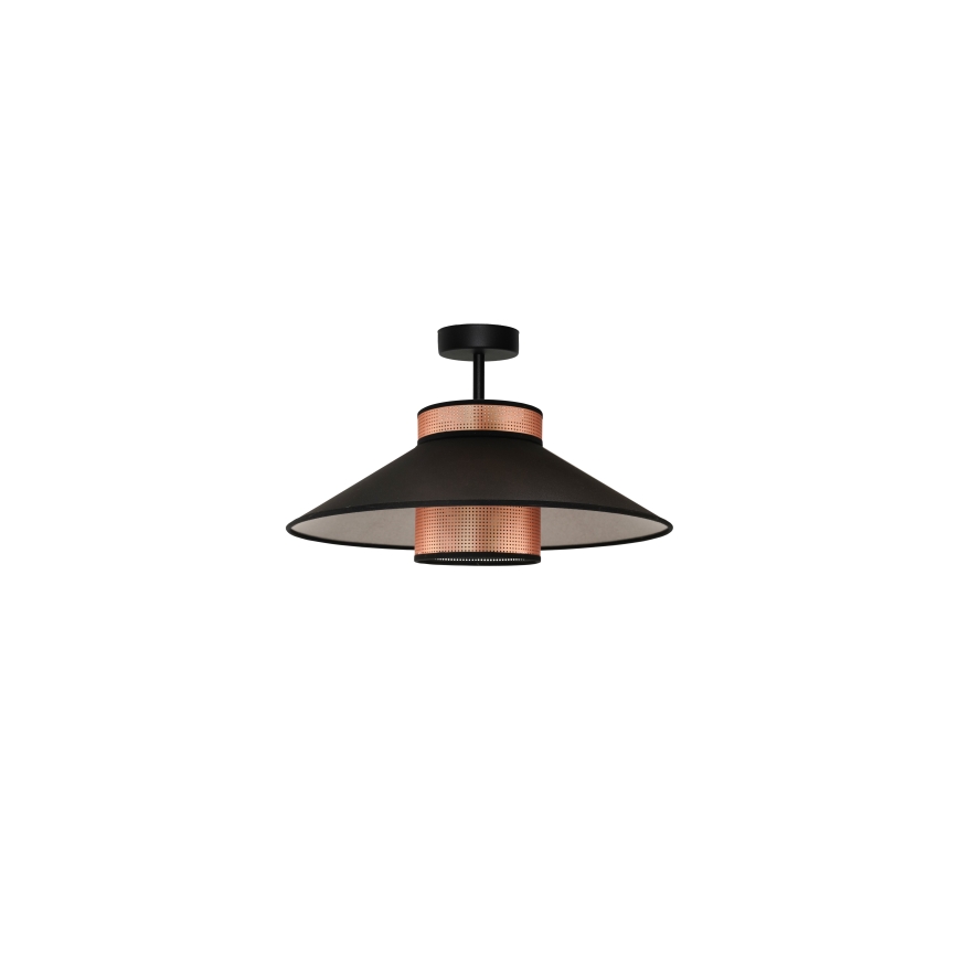 Duolla - Plafonnier RIO SHINY 1xE27/15W/230V d. 45 cm noir/cuivre