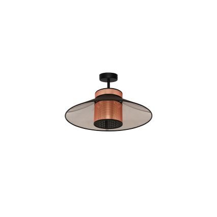 Duolla - Plafonnier RIO SHINY 1xE27/15W/230V d. 45 cm noir/cuivre