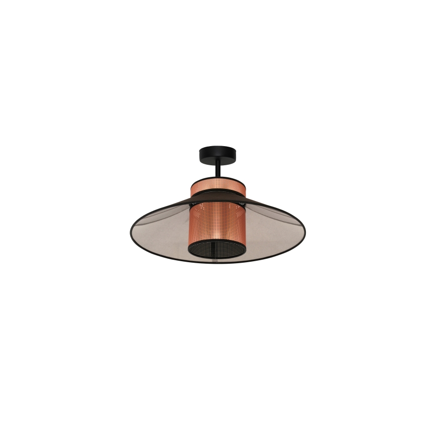 Duolla - Plafonnier RIO SHINY 1xE27/15W/230V d. 45 cm noir/cuivre