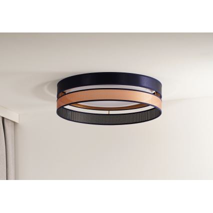 Duolla - Plafonnier ROLLER DUO SHINY LED/24W/230V d. 45 cm bleu/cuivre