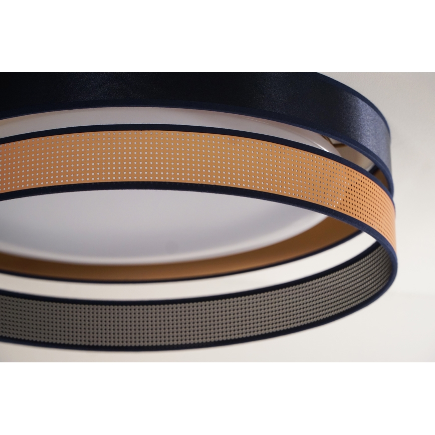 Duolla - Plafonnier ROLLER DUO SHINY LED/24W/230V d. 45 cm bleu/cuivre