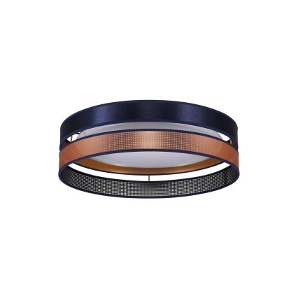 Duolla - Plafonnier ROLLER DUO SHINY LED/24W/230V d. 45 cm bleu/cuivre