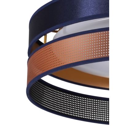 Duolla - Plafonnier ROLLER DUO SHINY LED/24W/230V d. 45 cm bleu/cuivre