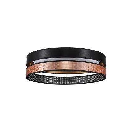 Duolla - Plafonnier ROLLER DUO SHINY LED/24W/230V d. 45 cm noir/cuivre