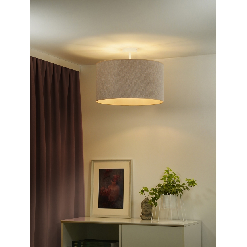 Duolla - Plafonnier ROLLER ECO RECYCLING 1xE27/15W/230V d. 45 cm crème